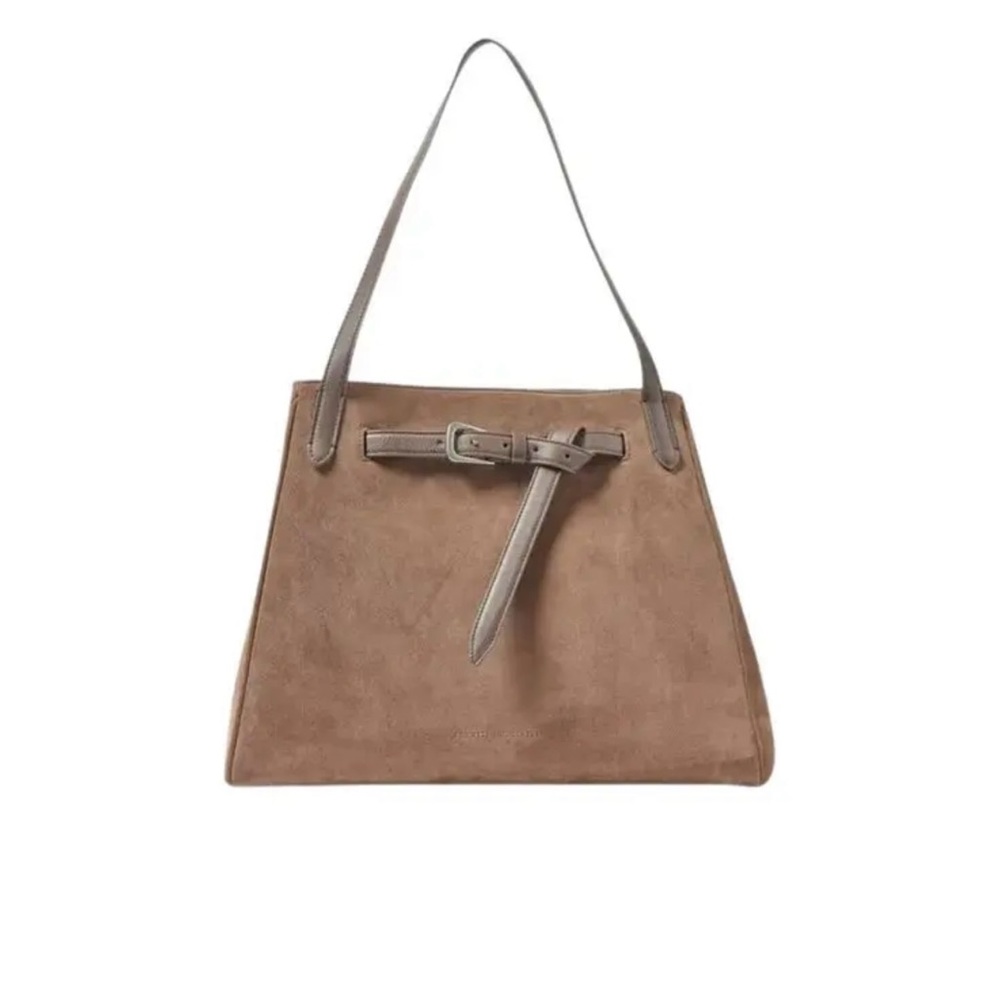 Brunelllo Cucinelli Brown Suede Elegant Women's Bag 2024 Collection